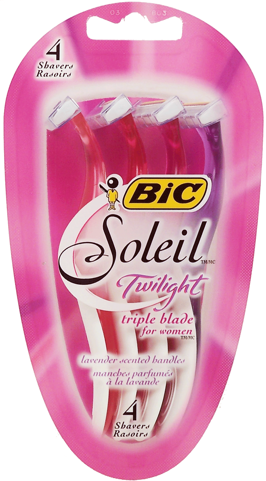 Bic Soleil Twilight triple blade razor for women lavender scented handles Full-Size Picture